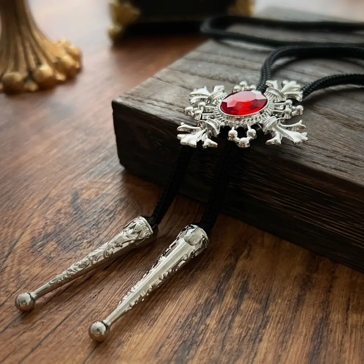 Blood Red Earl Bolo Tie-1