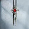 Blood Red Earl Bolo Tie-3