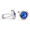 French Crystal Round Cufflinks-5