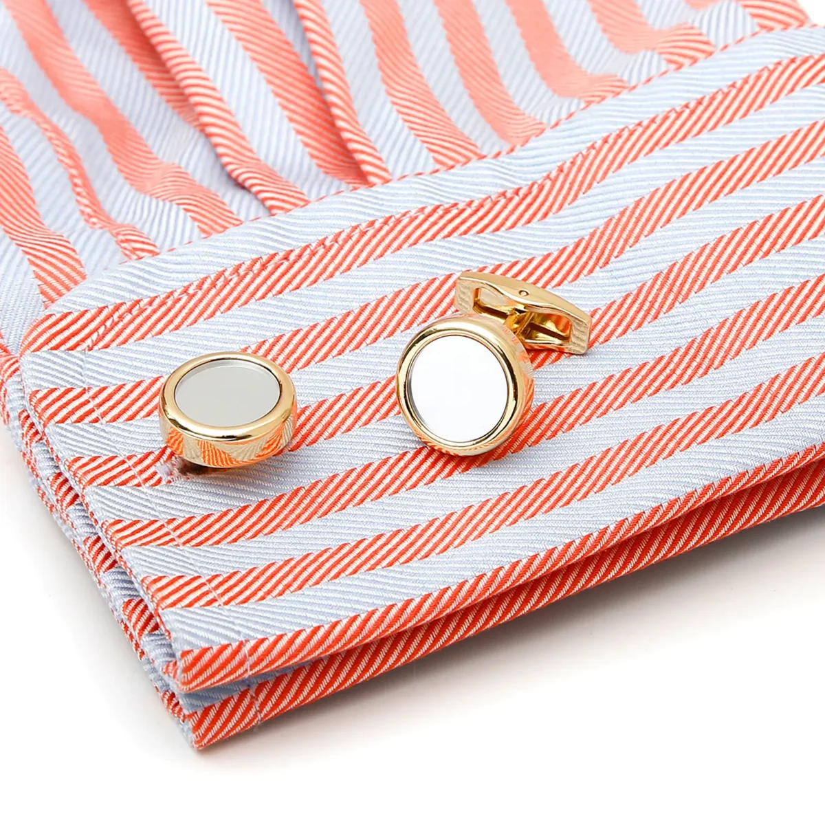 Gold Mirror Blank Cufflinks-1