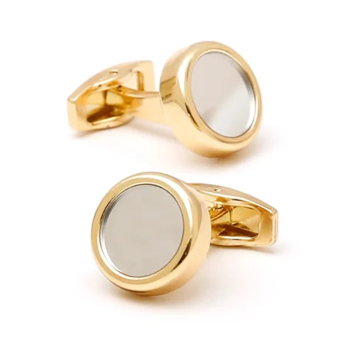 Gold Mirror Blank Cufflinks