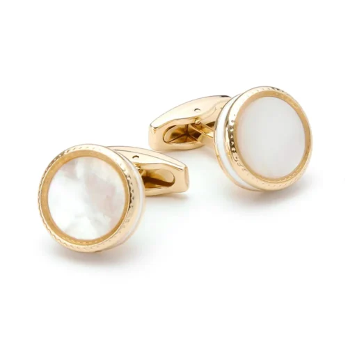 Gold Mother of Pearl Cufflinks-1