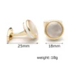 Gold Mother of Pearl Cufflinks-4