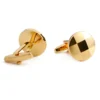 Laser Chevron Pattern Round Hold Cufflinks-5