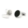 Luxury Cufflinks Black Onyx Round Silver Cufflinks-5