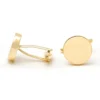 Men's Gold Flat Cufflinks-6