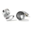 Men's Round Stripe Enamel Cufflinks-5