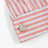 Natural Mother Of Pearl Inlaid Round Cufflinks Rose gold-5