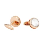 Rose Gold Round Mirror Cufflinks-