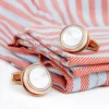 Rose Gold Round Mirror Cufflinks