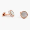 Rose Gold Mother of Pearl Cufflinks-2