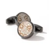 Round Cloudy Gray Cufflinks-3