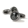 Round Cracked Faceted Onyx Cufflinks-gray-3