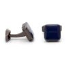 Square faceted blue onyx cufflinks-9