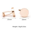 rose gold blank cufflinks