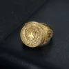 Crown Wheat Signet Ring for Men-2